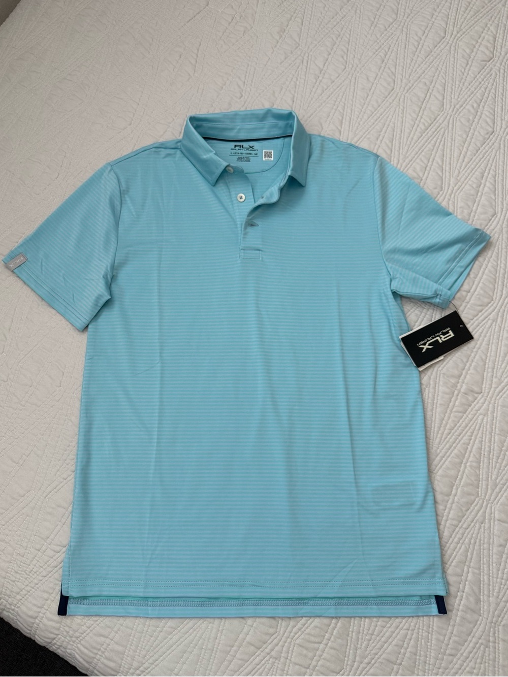 RLX Ralph Lauren Aqua Blue Performance Polo